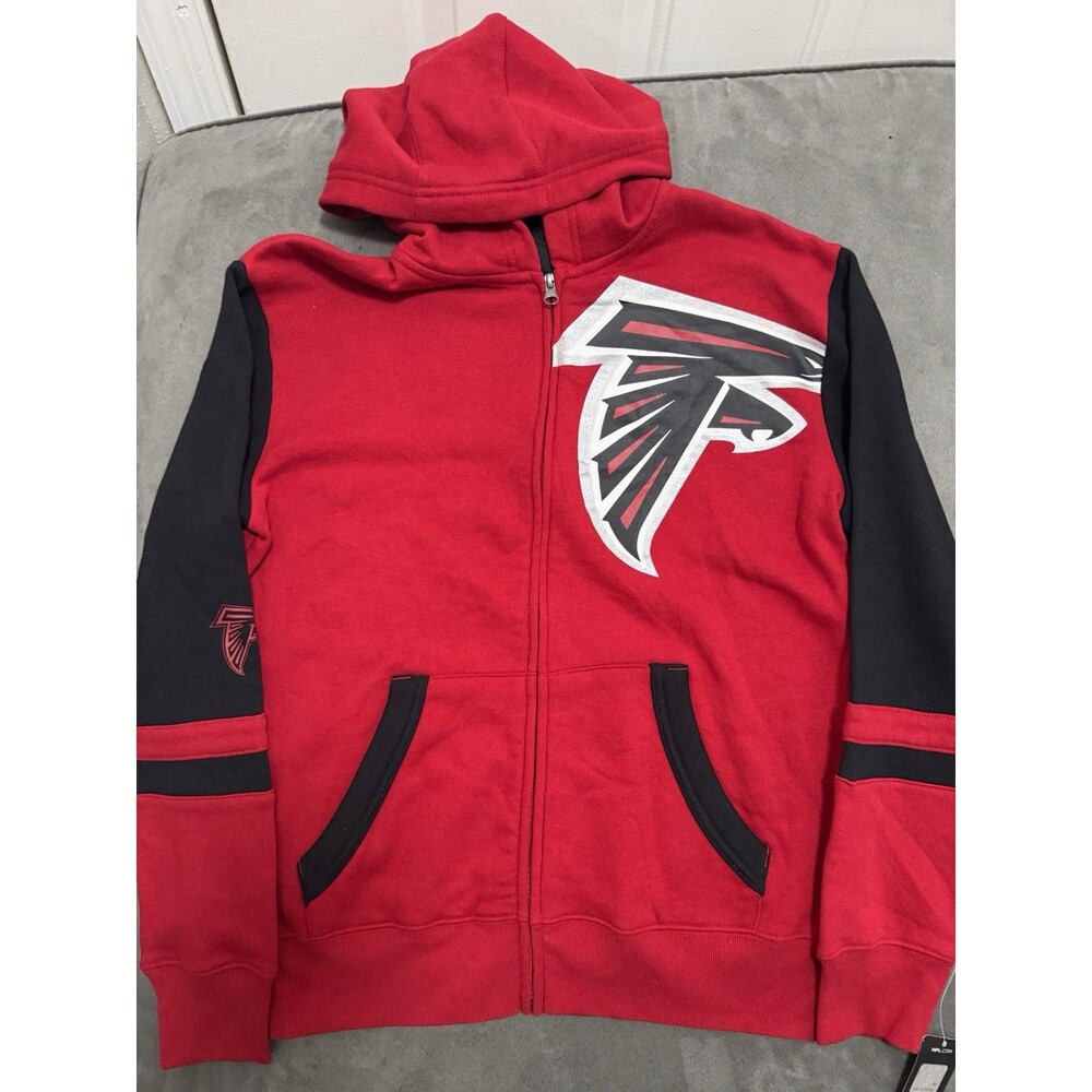 Atlanta Falcons Football Hoodie Sweatshirt Zippered Jacket New Youth LARGE 14 16